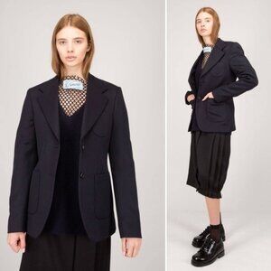 Raf Simons || Slim Fit School Boy‎ Blazer SS2022 Navy Blue IT 40 US Small